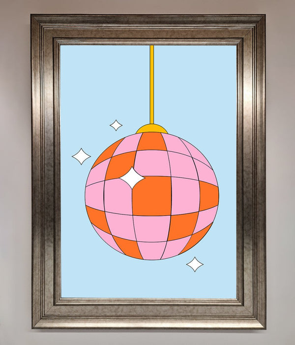 Disco Ball Pink Framed Poster - Hi Society