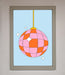 Disco Ball Pink Framed Poster - Hi Society