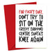 Don’t Sit On The Shopping Centre Santa’s Knee Christmas Card