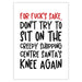 Don’t Sit On The Shopping Centre Santa’s Knee Christmas Card