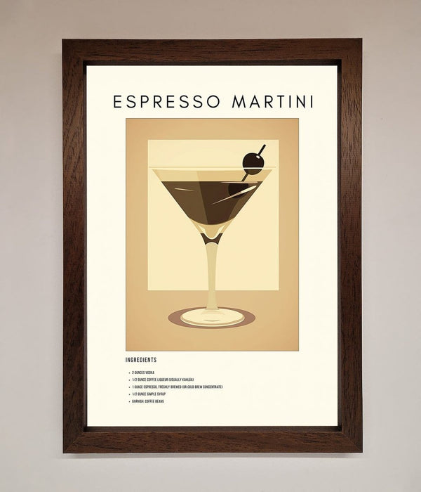 Espresso Martini Cocktail Framed Print - Hi Society