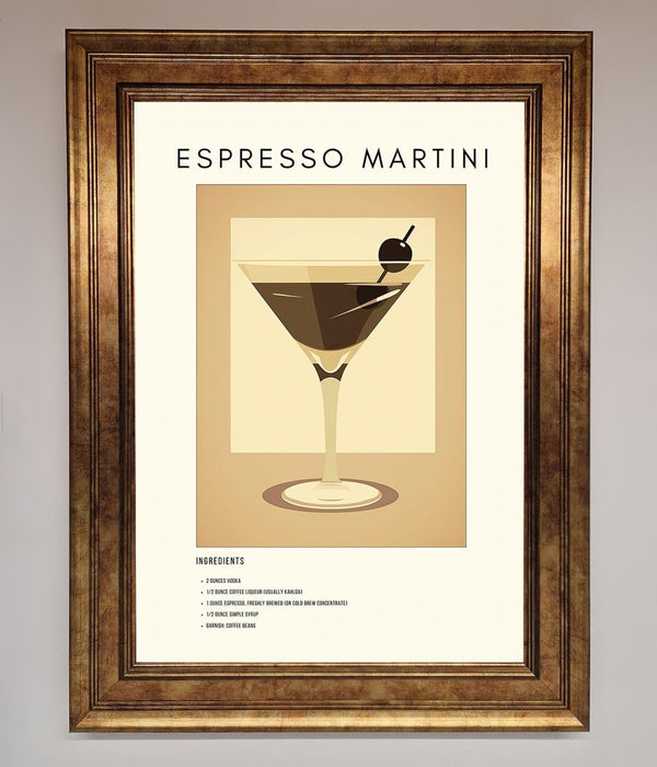 Espresso Martini Cocktail Framed Print - Hi Society