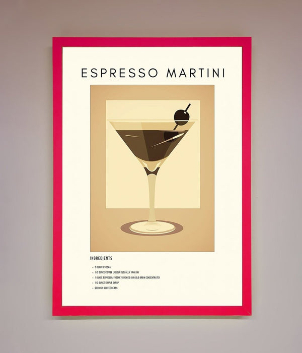 Espresso Martini Cocktail Framed Print - Hi Society