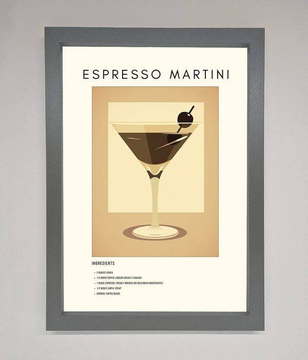 Espresso Martini Cocktail Framed Print - Hi Society