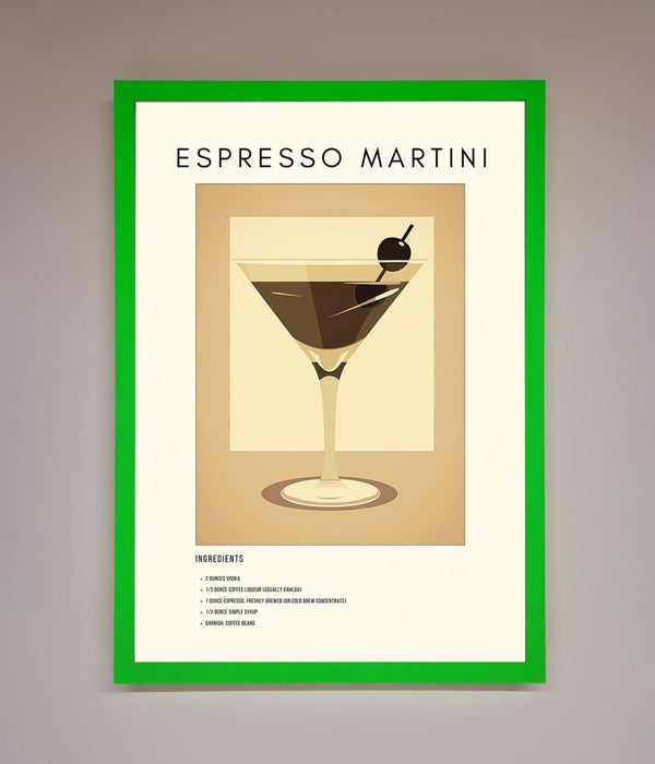 Espresso Martini Cocktail Framed Print - Hi Society