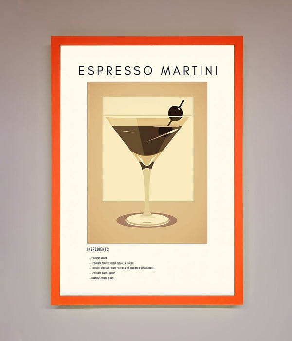 Espresso Martini Cocktail Framed Print - Hi Society