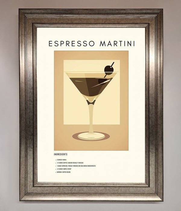 Espresso Martini Cocktail Framed Print - Hi Society