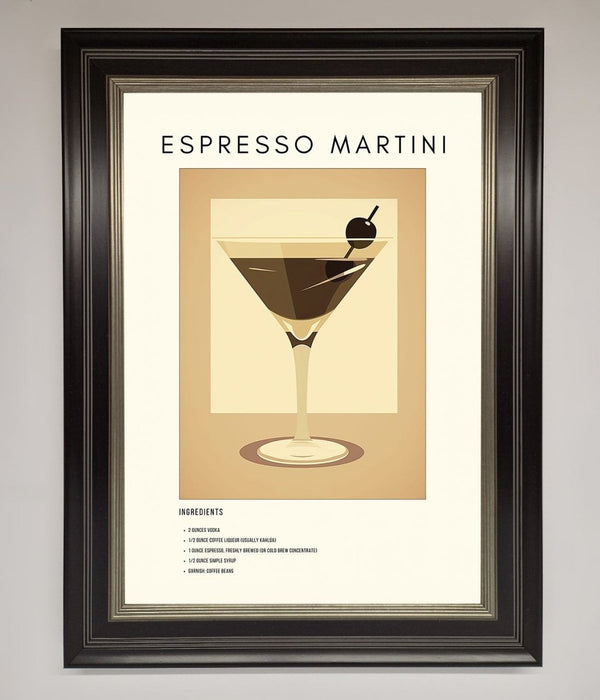 Espresso Martini Cocktail Framed Print - Hi Society