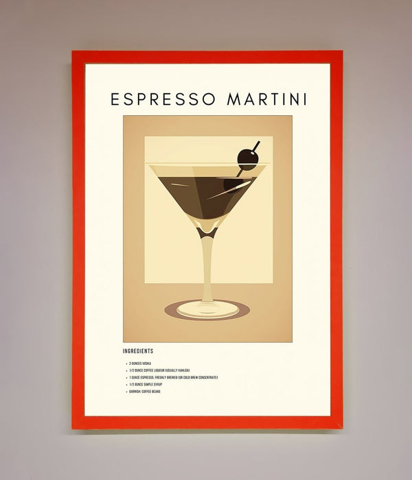 Espresso Martini Cocktail Framed Print - Hi Society