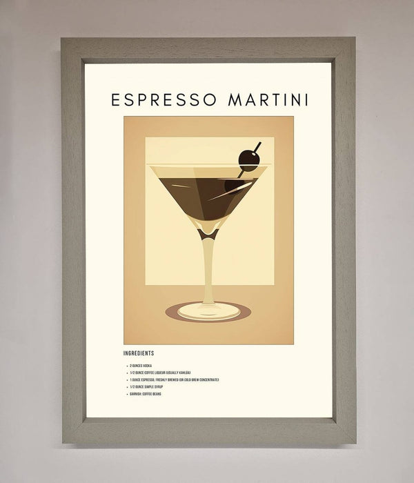 Espresso Martini Cocktail Framed Print - Hi Society
