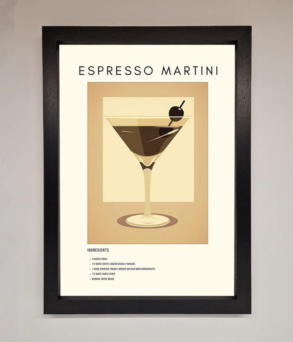 Espresso Martini Cocktail Framed Print - Hi Society