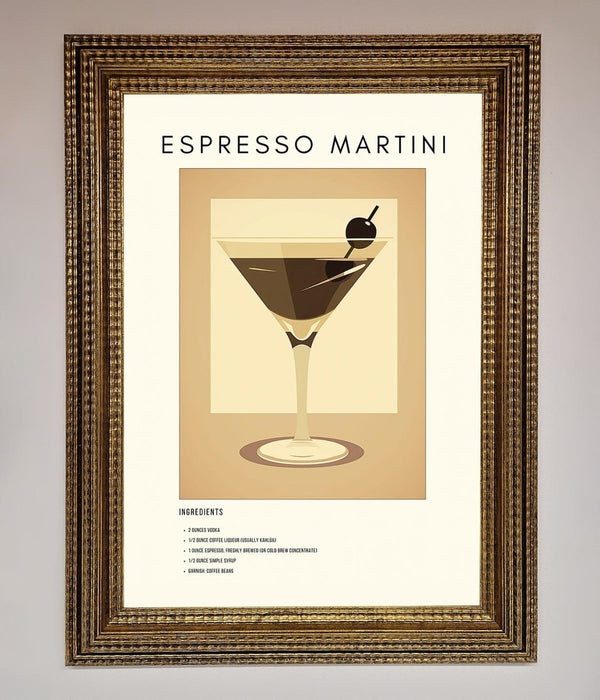 Espresso Martini Cocktail Framed Print - Hi Society