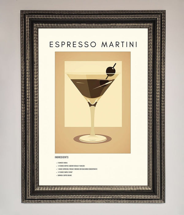 Espresso Martini Cocktail Framed Print - Hi Society