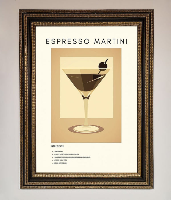 Espresso Martini Cocktail Framed Print - Hi Society