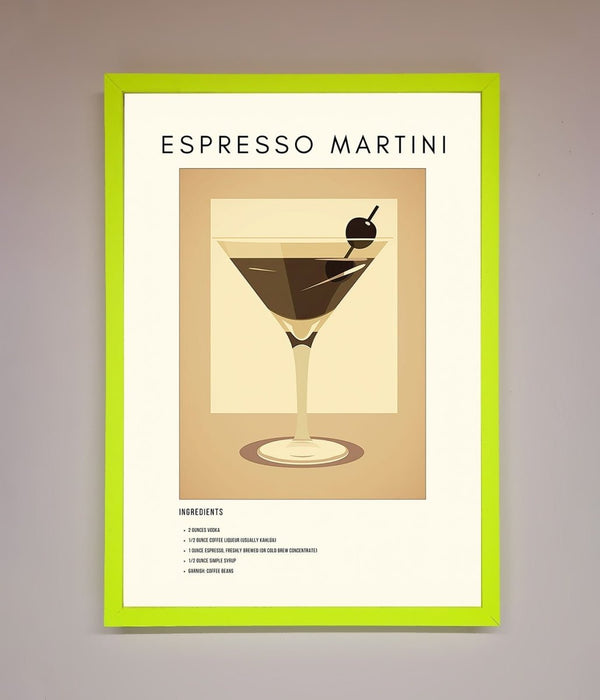 Espresso Martini Cocktail Framed Print - Hi Society