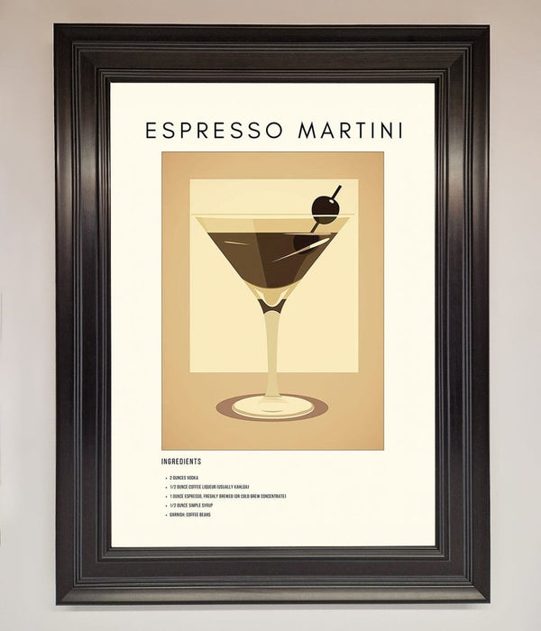 Espresso Martini Cocktail Framed Print - Hi Society