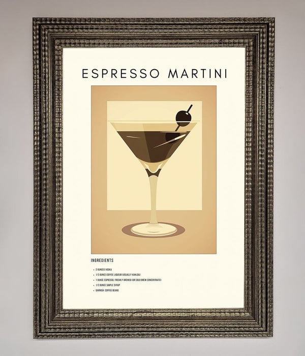 Espresso Martini Cocktail Framed Print - Hi Society