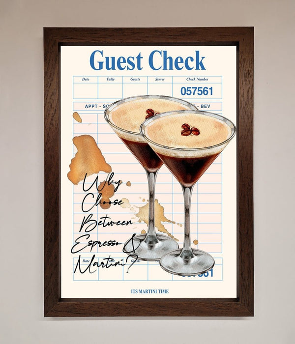 Espresso Martini Framed Wall Art - Hi Society