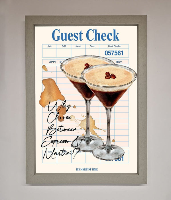 Espresso Martini Framed Wall Art - Hi Society