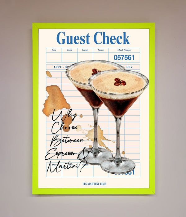 Espresso Martini Framed Wall Art - Hi Society