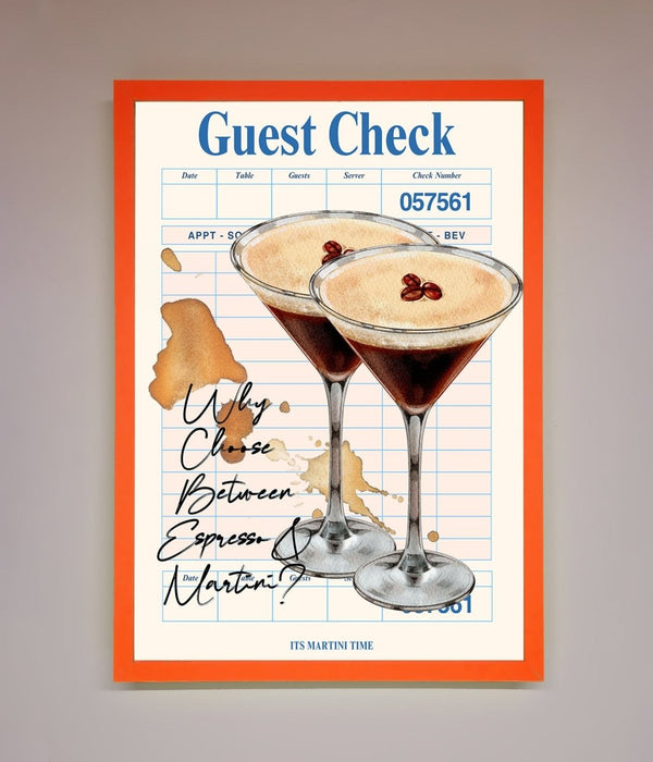 Espresso Martini Framed Wall Art - Hi Society