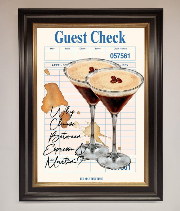 Espresso Martini Framed Wall Art - Hi Society