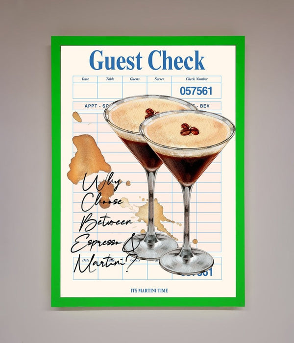 Espresso Martini Framed Wall Art - Hi Society