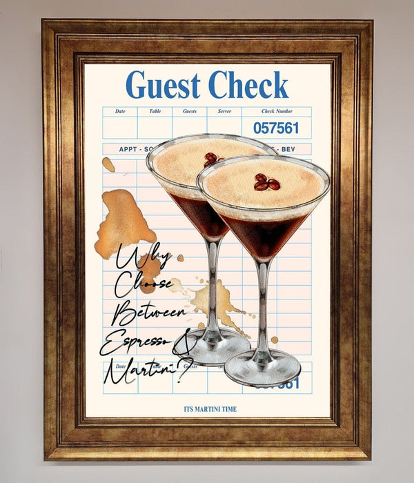 Espresso Martini Framed Wall Art - Hi Society