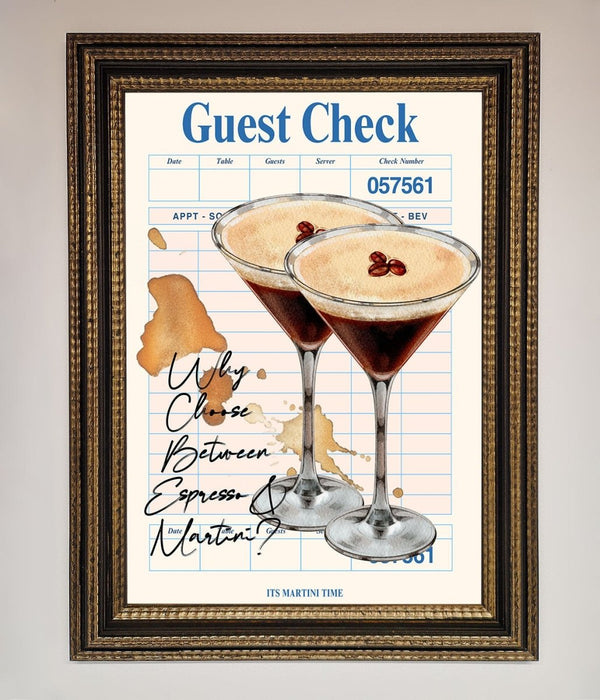 Espresso Martini Framed Wall Art - Hi Society