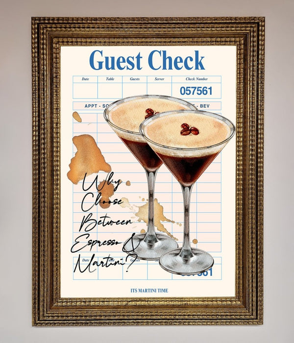 Espresso Martini Framed Wall Art - Hi Society