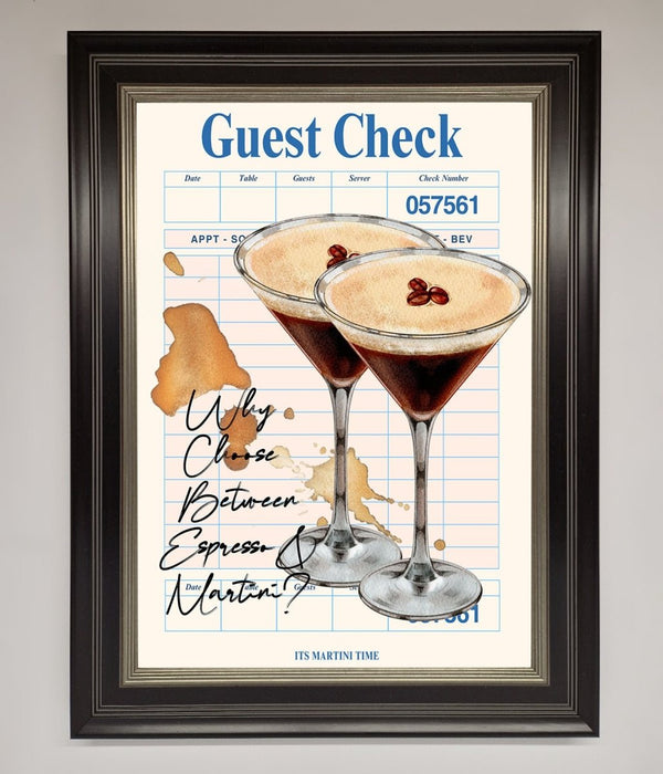 Espresso Martini Framed Wall Art - Hi Society