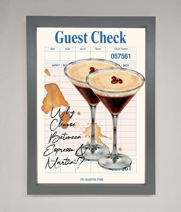 Espresso Martini Framed Wall Art - Hi Society