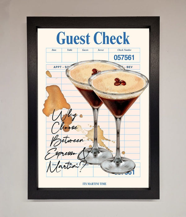 Espresso Martini Framed Wall Art - Hi Society