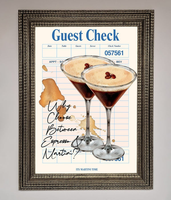 Espresso Martini Framed Wall Art - Hi Society