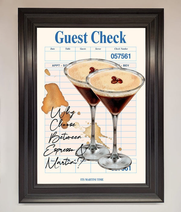 Espresso Martini Framed Wall Art - Hi Society