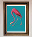 Flamingo Walks Blue Framed Print - Hi Society