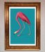 Flamingo Walks Blue Framed Print - Hi Society