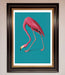 Flamingo Walks Blue Framed Print - Hi Society