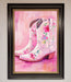 Floral Cowboy Boots Framed Poster - Hi Society