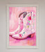 Floral Cowboy Boots Framed Poster - Hi Society