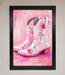 Floral Cowboy Boots Framed Poster - Hi Society