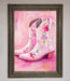 Floral Cowboy Boots Framed Poster - Hi Society