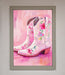 Floral Cowboy Boots Framed Poster - Hi Society