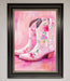 Floral Cowboy Boots Framed Poster - Hi Society