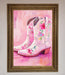 Floral Cowboy Boots Framed Poster - Hi Society