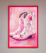 Floral Cowboy Boots Framed Poster - Hi Society