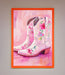 Floral Cowboy Boots Framed Poster - Hi Society