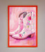 Floral Cowboy Boots Framed Poster - Hi Society