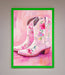 Floral Cowboy Boots Framed Poster - Hi Society