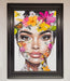 Floral Woman Face Framed Print - Hi Society